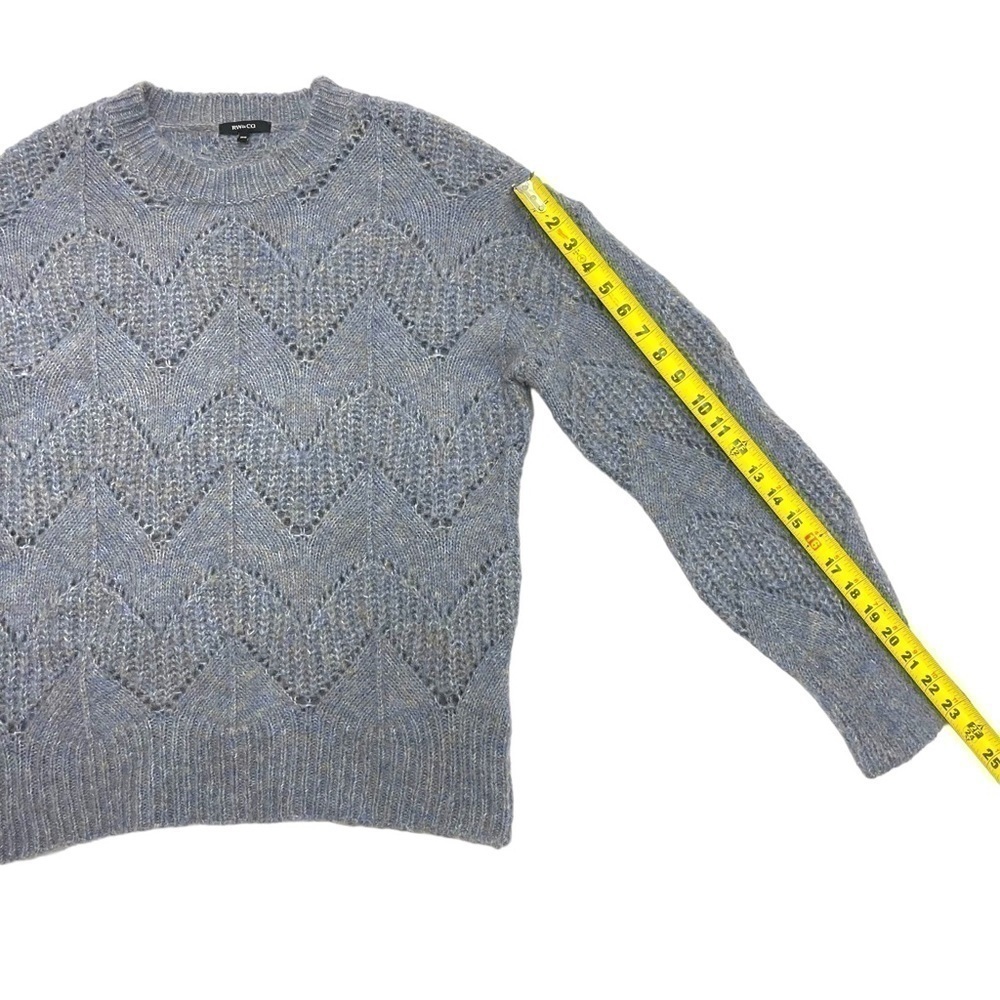 Reitmans knitted fuzzy sweater grey green size M - Picture 9 of 12